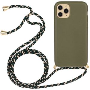 Lunso - Backcover hoes met koord - iPhone 13 Pro Max - Army Groen