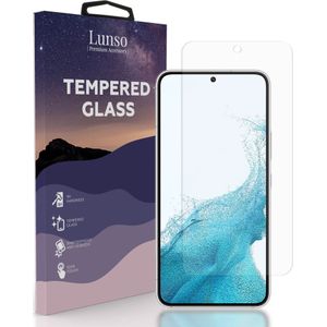 Lunso - Gehard Beschermglas - Full Cover Tempered Glass - Samsung Galaxy S22