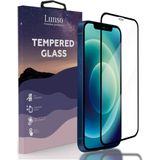 Lunso - Gehard Beschermglas - Full Cover Tempered Glass - iPhone 12 Mini - Black Edge