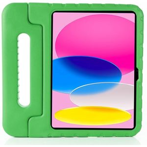 Lunso - iPad 10 (2022) - EVA Schokbestendige Kinderhoes met handvat - Groen