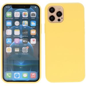 Lunso - Softcase hoes -  iPhone 12  Pro Max  - Geel