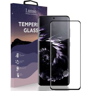 Lunso - Samsung Galaxy S21 Ultra - Gehard Beschermglas - Full Cover Screenprotector - Black Edge