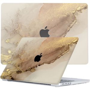 Lunso Geschikt voor MacBook Pro 16 inch (2021-2024) cover hoes - case - Sweet Caramel