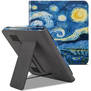 Lunso - Luxe sleepcover stand hoes - Kobo Libra 2 (7 inch) - Van Gogh De Sterrennacht