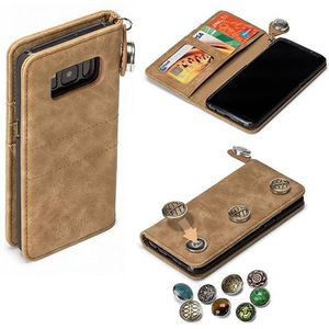 GranC - drukknopen wallet hoes - Samsung Galaxy S8 - taupe