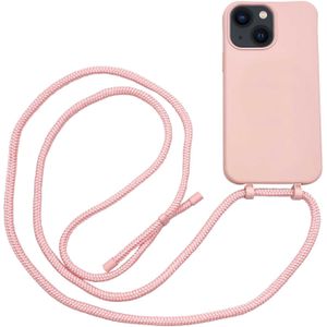Høyde - iPhone 13 Mini - Telefoonhoes met koord - Roze