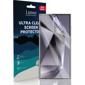 Lunso Samsung Galaxy S24 Ultra Duo Pack (2 stuks) Beschermfolie - Full Cover Screenprotector