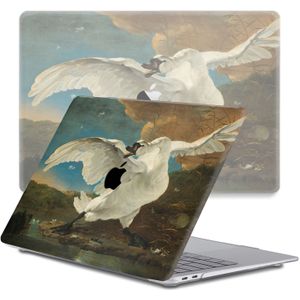 Lunso Geschikt Voor MacBook Air 13 Inch (2018-2019) Cover Hoes - Case - De Bedreigde Zwaan