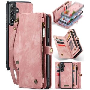 Caseme Samsung Galaxy S24 hoes - Vintage 2 in 1 portemonnee - Lichtroze