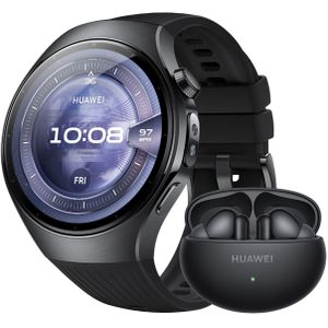 HUAWEI WATCH 5 black | Smartwatch | Kompatibel mit iOS und Android | Ultra-long Battery Life Modus | NFC-Zahlungen | eSIM Mobiltelefonie | Multi-Sensor X-TAP Technologie