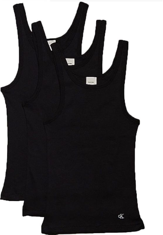Calvin Klein 3-Pack Scoop Neck Tank Top Sort - L  3 stk.