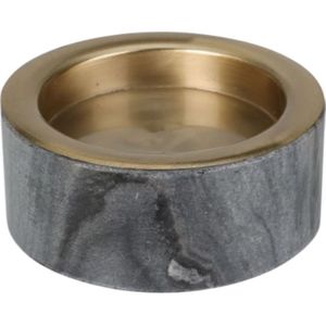 Excellent Houseware Marble Candle Holder Grey 10 x 4 cm