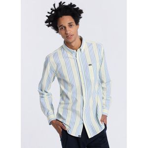 Lois Jeansvoor mannen. 145143336 Shirt met lange mouwen geel (M), Casual, Katoen