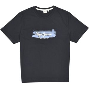 Pepe Jeansvoor mannen. PM509782 T-shirt Picthon zwart (L), Casual, Katoen, Korte mouwen