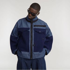 G-Starvoor mannen. D25415-D307-001 Unisex Aviatorjas GSRR Maxi Omkeerbaar blauw (S), Casual, Katoen