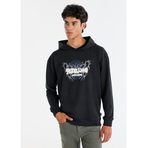 Lois Jeansvoor mannen. 165883935 Tribal grafische hoodie zwart (S), Casual, Katoen, Lange mouwen