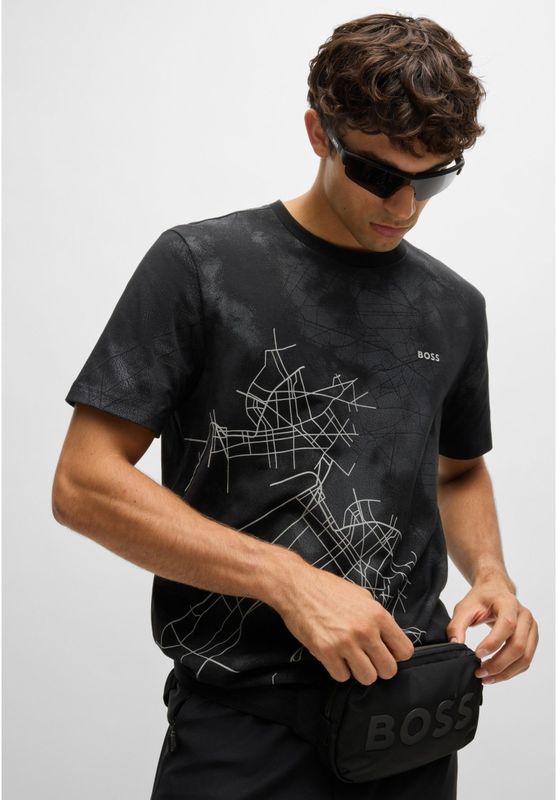 Boss 50532432 T-shirt Met Korte Mouwen Grijs M Man