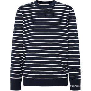 Pepe Jeansvoor mannen. PM702479 Nieuwe marine trui van Andre (XL), Casual, Katoen, Lange mouwen, Marineblauw