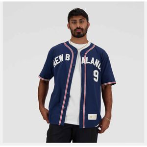 New Balancevoor mannen. MT41512 Greatest Hits Baseball T-shirt van Sportswear Navy (XL), Casual, Katoen, Korte mouwen, Marineblauw