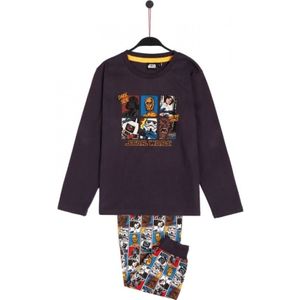 Disneyunisex voor kinderen. 60771-0-000108 Pyjama Lange Mouw Tekenfiguren zwart (8años= 117/128cm), Homewear, Katoen, Lange mouwen, kinderkl