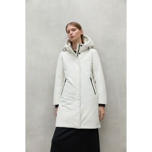 ECOALFvoor vrouwen. MCWGAJKGLAMO0255W24-987 Witte glamourjas (XS), Casual, Synthetisch, Duurzaam