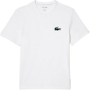 Lacostevoor mannen. TH1709_7WJ Wit gebreid T-shirt van gerecycleerd katoen (L), Homewear, Korte mouwen