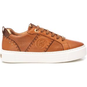 Carmela - 16205702-CAMEL - Damestrainer - Bruin - Leer - Casual