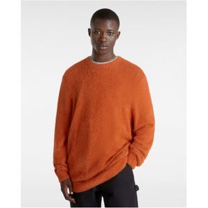 Vansvoor mannen. VN000HE4C9J1 Elmsford oranje effen gekleurd crew neck sweatshirt (M), Casual, Katoen, Nylon