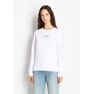 Armani Exchangevoor vrouwen. 8NYM29YJE5Z1100 Wit sweatshirt (S), Casual, Katoen, Lange mouwen