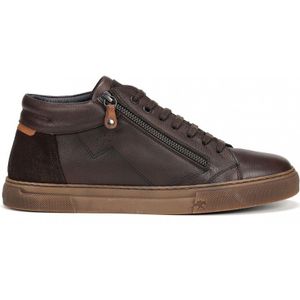 Fluchosvoor mannen. F1550 Leren schoenen F1550 Zwart (41), Leer, Plat, 1 tot 3 cm, Veters, Ritssluiting, Casual, Klassiek