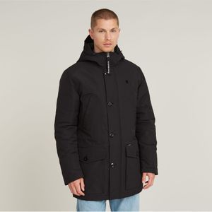 G-Starvoor mannen. D26402-D908-6484 Vodan gevoerde parka zwart (XXL), Casual, Gerecycled polyester, Duurzaam