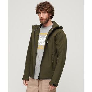 Superdryvoor mannen. M5011838A Softshell jas Trekker groen (XXL), Casual, Polyester, Lange mouwen