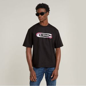 G-Starvoor mannen. D25089-C784-6484 Gradiënt Old Skool T-shirt zwart (XS), Casual, Korte mouwen, Biologisch katoen, Duurzaam