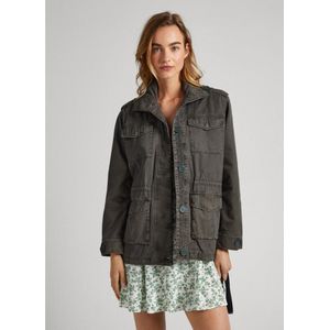 Pepe Jeansvoor vrouwen. PL402233 Parka Merry donkergroen (M), Casual, Katoen, Lange mouwen, Duurzaam