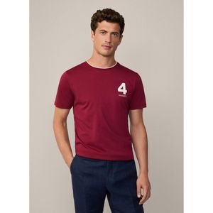 Hackett Londonvoor mannen. HM500848 Erfgoednummer T-shirt groen (XS), Casual, Katoen, Korte mouwen