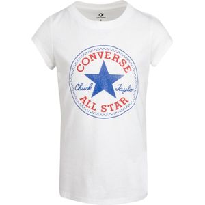 Converse - Chuck Patch - T-shirt - Wit - Katoen - Korte Mouwen