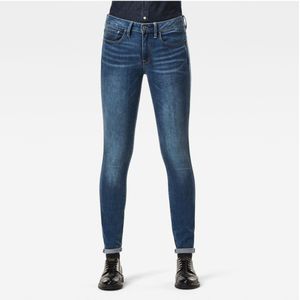 G-Starvoor vrouwen. D05889-6553-A889 Jeans 3301 Mid Skinny blauw (23/28), Casual, Katoen, Denim