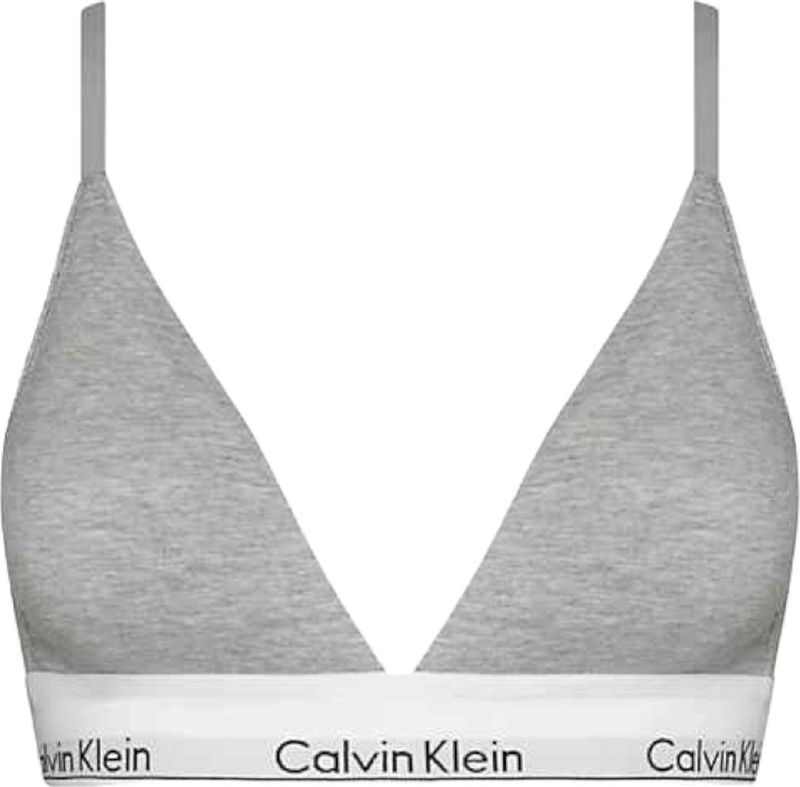 Calvin Klein dames lightly lined triangle bralette grijs - S