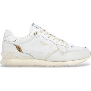 Pepe Jeans - PMS40031 Brit Distress - Sneakers - Wit - Leer - Casual