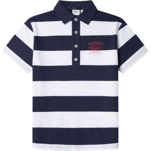 Pepe Jeans - Cairon - Kinderpolo - Korte Mouwen - Geborduurd Logo - Gestreepte Print