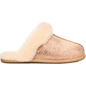 UGGvoor vrouwen. 1151731 Scuffette II Matte nude lederen pantoffels voor thuis (37), Leer, Beige, Plat, 1 tot 3 cm, Geen, Homewear