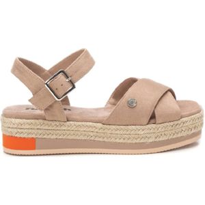 Refreshvoor vrouwen. 17153902-BEIGE Sandalen 171539 beige (41), Plat, 1 tot 3 cm, Gesp, Casual