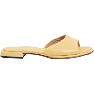 Neosensvoor vrouwen. 3315311WL003_0G3 Leren spade sandalen S3153 groen (37), Leer, Plat, Geen, Casual