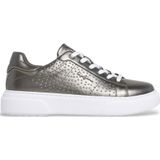 Pepe Jeans - Klassieke Sneakers - Zilver - Leer - Vetersluiting