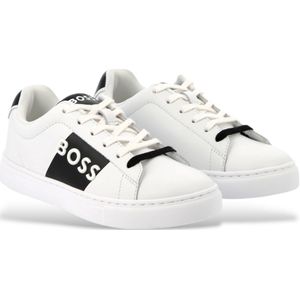 BOSS Kidswear - Kindersneakers - Leer - Met Contrastdetails
