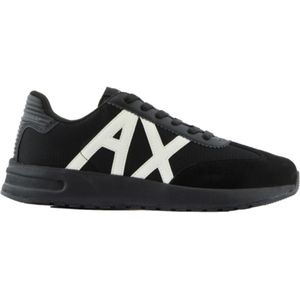 Armani Exchangevoor mannen. XUX071XV527M217 Trainers Zwart Rubber (39), Plat, Veters, Casual