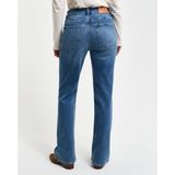 Gantvoor vrouwen. 4100237 Slim Fit blauw uitlopende jeans (25), Casual, Katoen, Denim