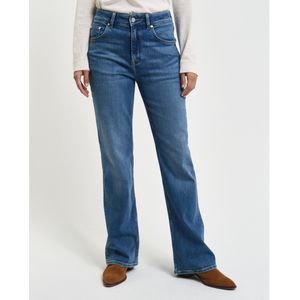 Gantvoor vrouwen. 4100237 Slim Fit blauw uitlopende jeans (25), Casual, Katoen, Denim