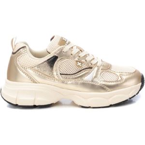 Xtivoor vrouwen. 14326002-ORO Trainers 143260 goud (35), Goudkleurig, Plat, 1 tot 3 cm, Veters, Casual