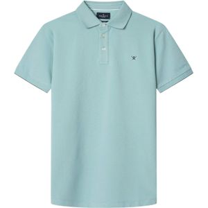 Hackett Londonvoor mannen. HM563437 Zwem Trim Arch turquoise polo (S), Casual, Katoen, Korte mouwen